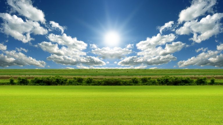 Nature Fields Sun Clouds Wallpaper Hd For Pc